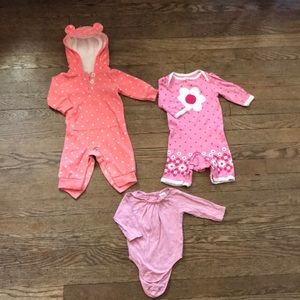 Cute warm 1pc, 1pc and one onesie.